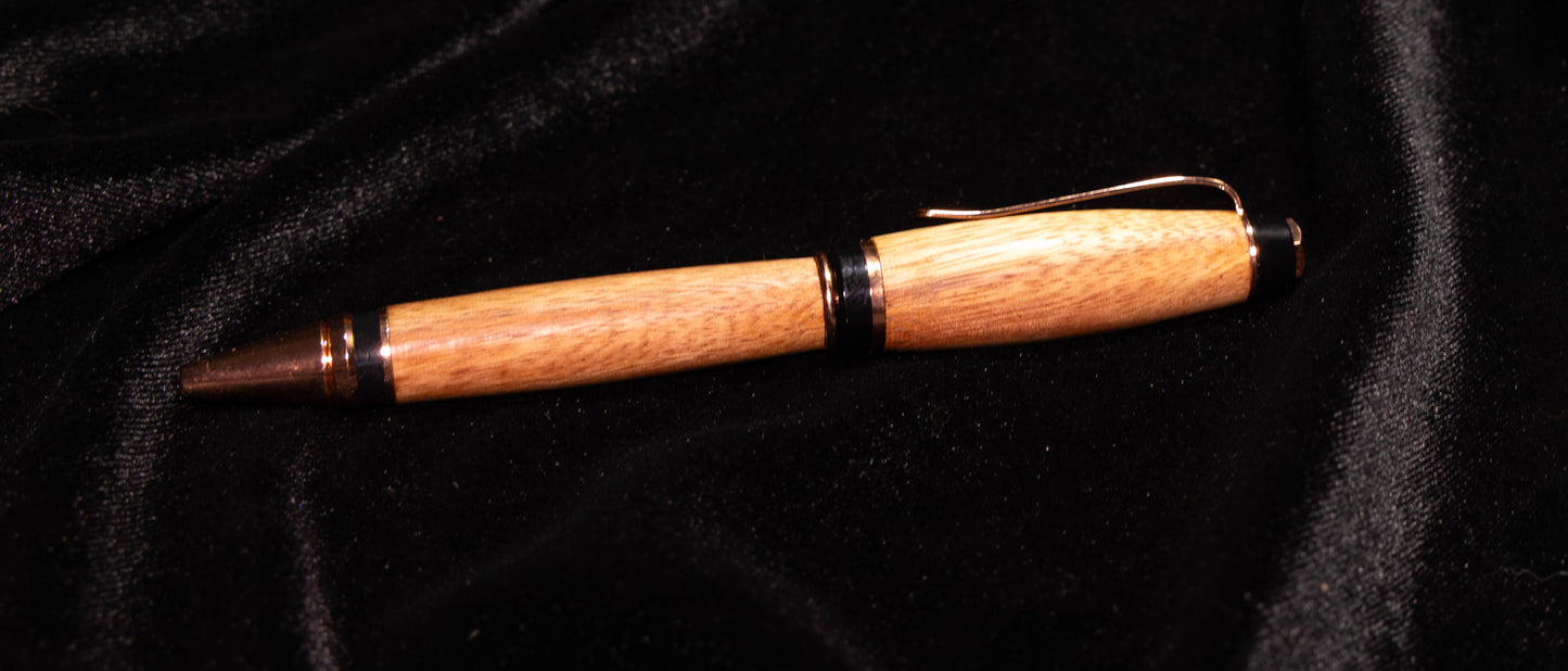 Copper trimmed Cigar Pen with Granadillis wood barrel