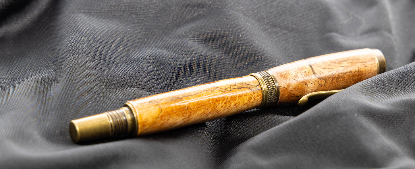 Spalted Maple/Jabota rollerball pen