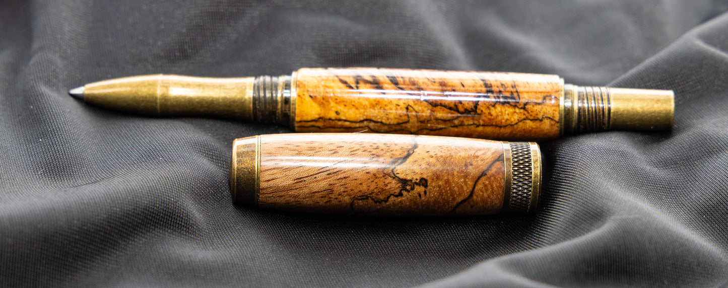 Spalted Maple/Jabota rollerball pen