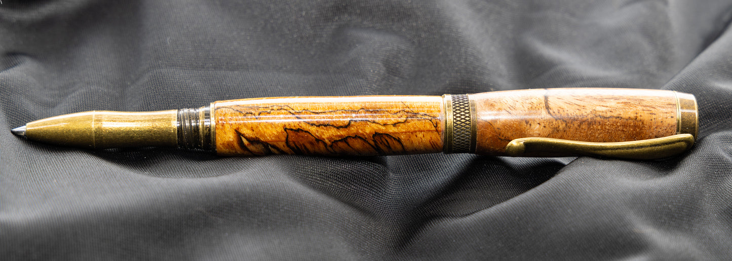 Spalted Maple/Jabota rollerball pen