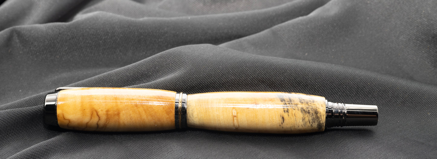 Blonde Buckeye Burl on a C series Rollerball gunmetal and TI gold