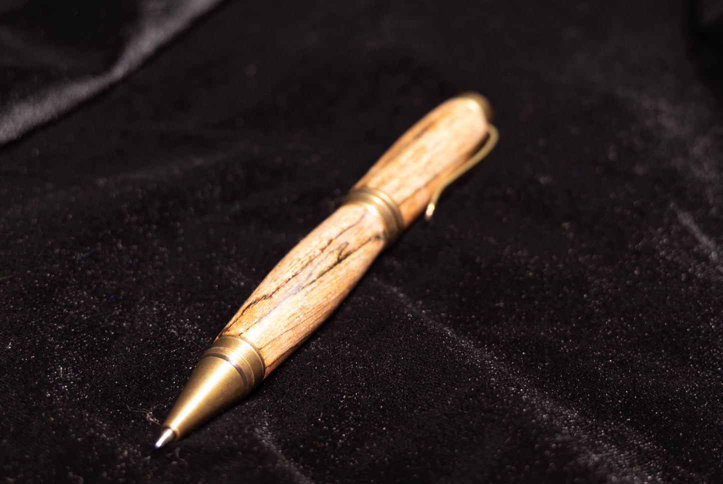 Antique Brass Cigar pen with spalted Jatoba