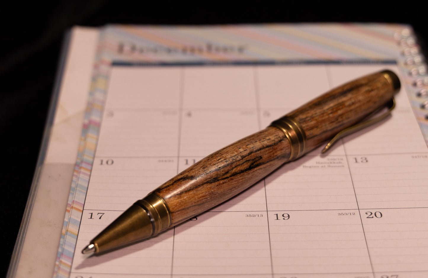 Antique Brass Cigar pen with spalted Jatoba