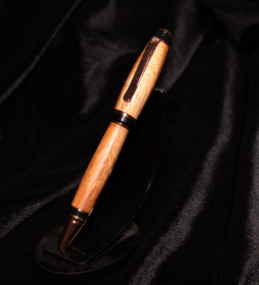 Copper trimmed Cigar Pen with Granadillis wood barrel