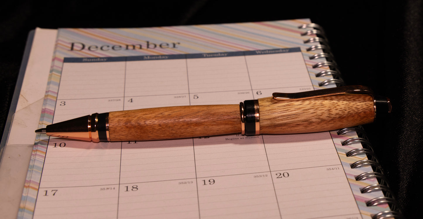 Copper trimmed Cigar Pen with Granadillis wood barrel