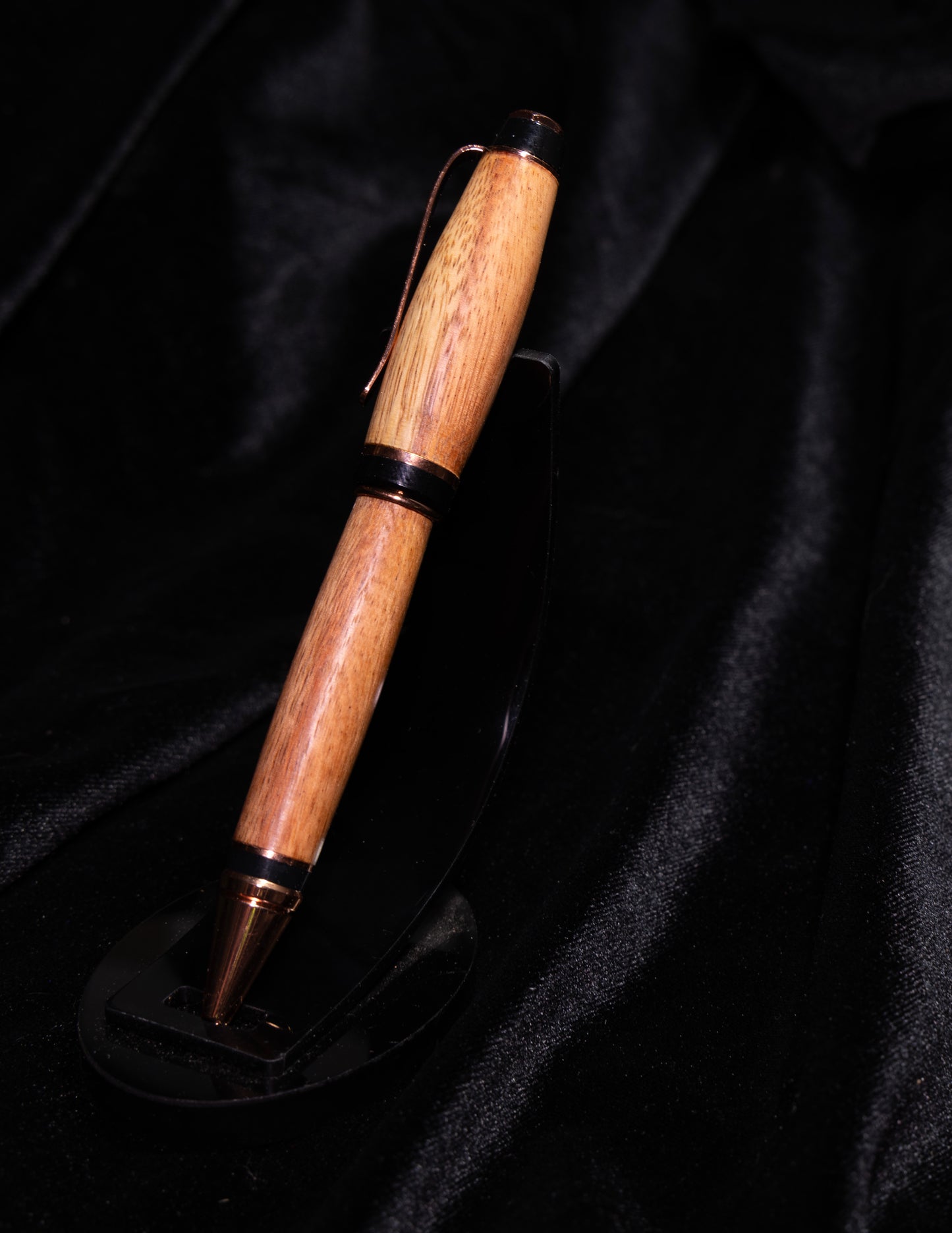 Copper trimmed Cigar Pen with Granadillis wood barrel