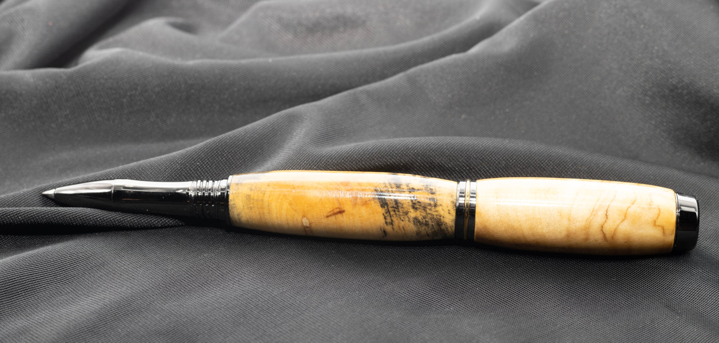 Blonde Buckeye Burl on a C series Rollerball gunmetal and TI gold