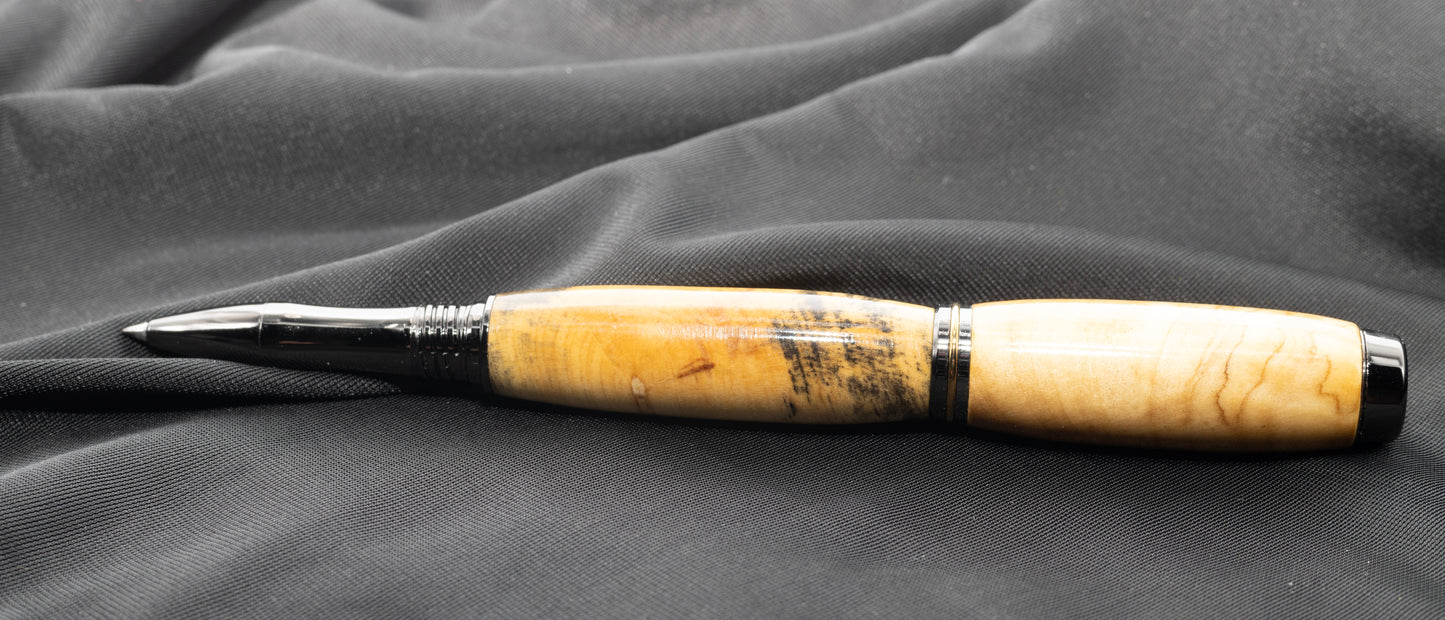 Blonde Buckeye Burl on a C series Rollerball gunmetal and TI gold